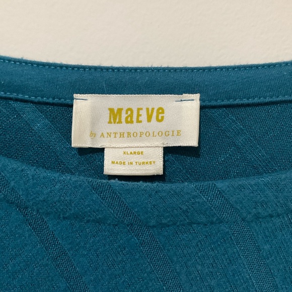 Anthropologie Teal Long Sleeve medium weight sweater - Picture 2 of 4